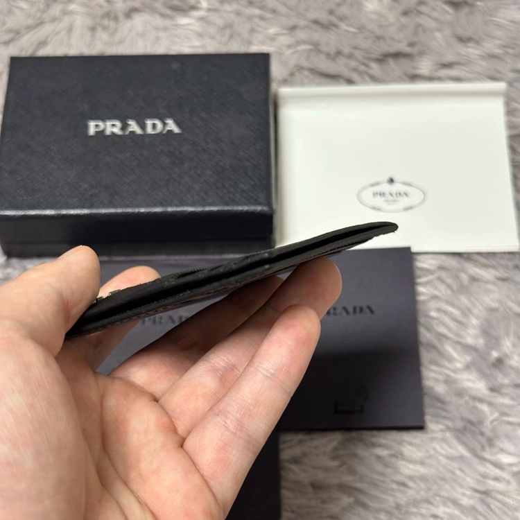 [풀구성] 프라다 사피아노 카드지갑 블랙 이미지