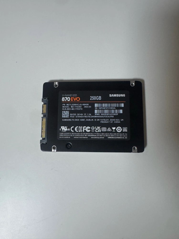 삼성 SSD 870EVO 250GB 이미지
