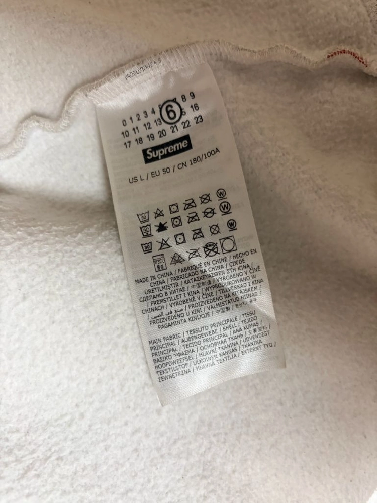 [L] 슈프림 x MM6 메종 마르지엘라 후드 집업 그레이 이미지