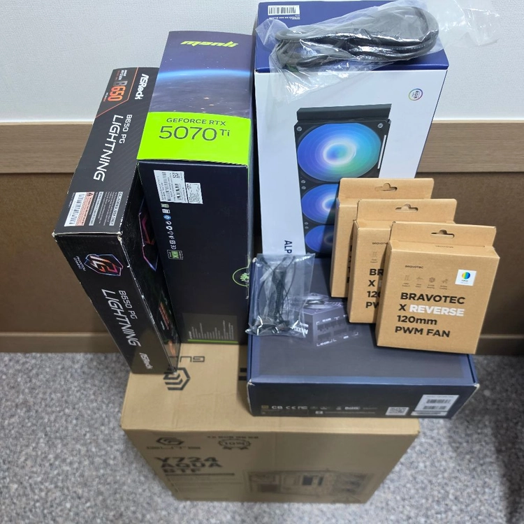 463만원 미개봉 신품 게이밍 PC 판매합니다 (9800X3D, RTX5070Ti, 32GB, 2TB) 이미지