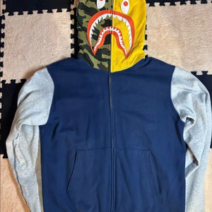 베이프(BAPE) 크레이지 샤크 풀 집업 후디 XL 이미지