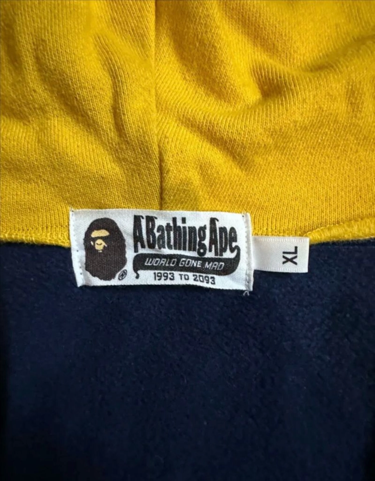 베이프(BAPE) 크레이지 샤크 풀 집업 후디 XL 이미지