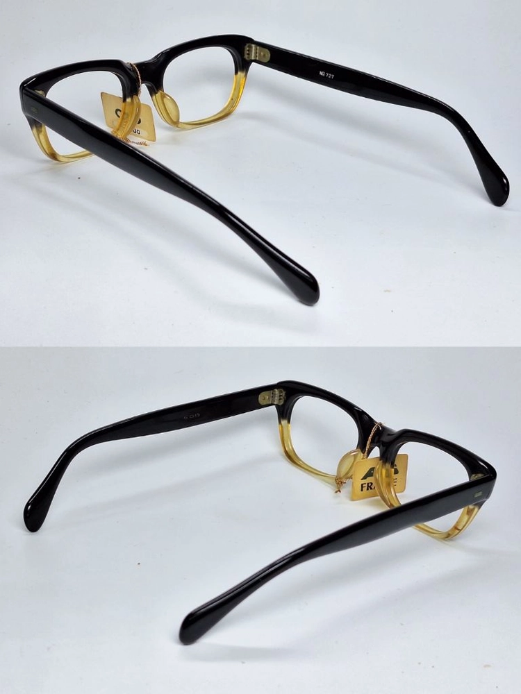 AG FRAME NO.727 안경테 46mm 뿔테 아세테이트 일본 빈티지 데드스톡 아메카지 레트로 클래식 앤틱 복고 이미지