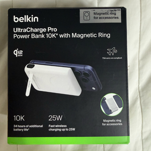 (개봉 새상품)밸킨 10000mAh Qi2 25W 마그네틱 고속 무선 충전 보조배터리 BPD014 이미지