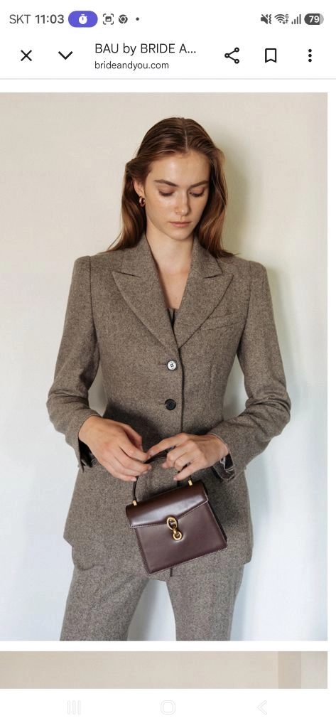 브라이드앤유 BAU MYLAH Tailored collar wool jacket (Brown) 새상품 - 안심되는 중고거래