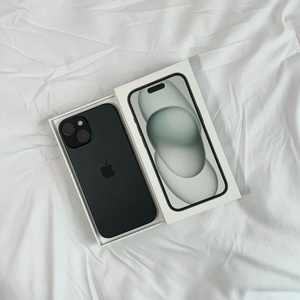 아이폰 15 블랙 128GB 박스 포함 이미지