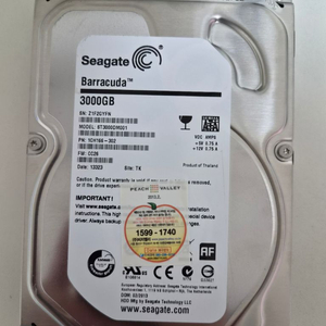 (택포 1개있음) Seagate Barracuda 3TB HDD - 사용시간 아주 짧음 이미지