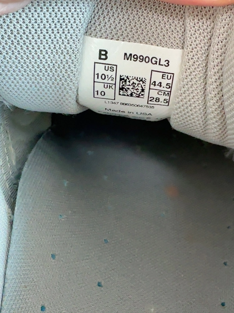 [285] 뉴발란스 990v3 그레이 발볼 B (M990GL3) 이미지