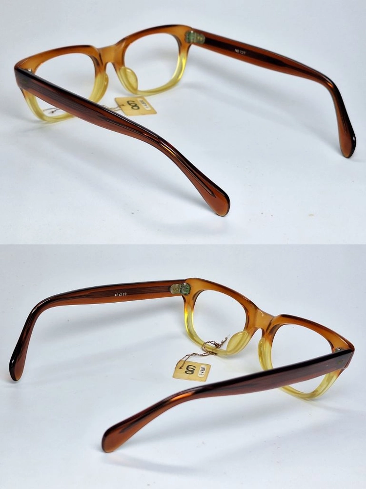 AG FRAME NO.727 안경테 46mm 뿔테 아세테이트 일본 빈티지 데드스톡 아메카지 레트로 클래식 앤틱 복고 이미지