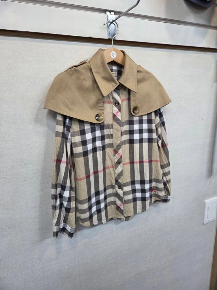 버버리 키즈 주니어 케이프 노바체크 셔츠긴팔 12세 145cm 이미지