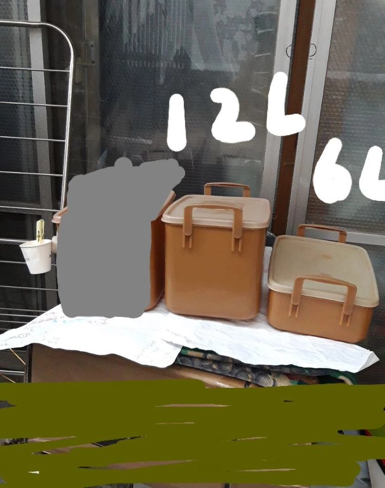 김치통6통(위니야 담채 김치냉장고 살때주던 통) 2개합 3,000원 이미지