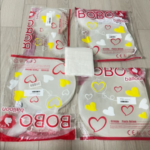 pvc풍선 빨간보보 50개입 4종류 일괄판매 이미지