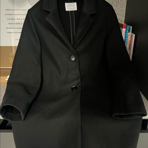 ZARA 완전 깔끔한 블랙 클래식 기본핏 코트 11-12세 이미지