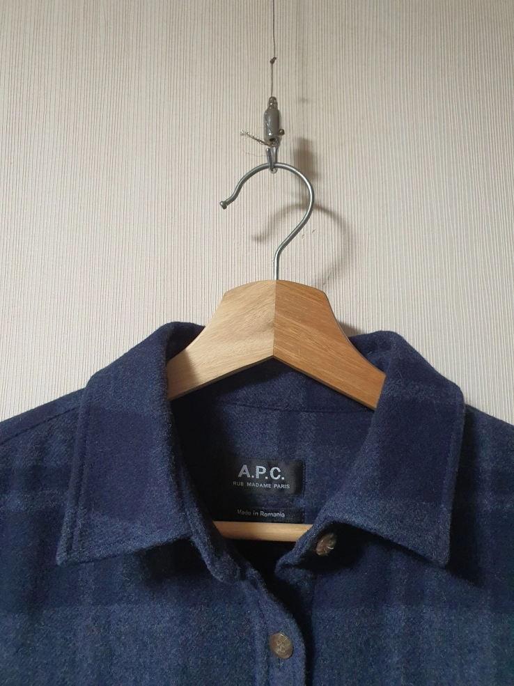 apc 아페쎄 체크 울 셔츠 셔켓 34 사이즈 a.p.c 정품 이미지