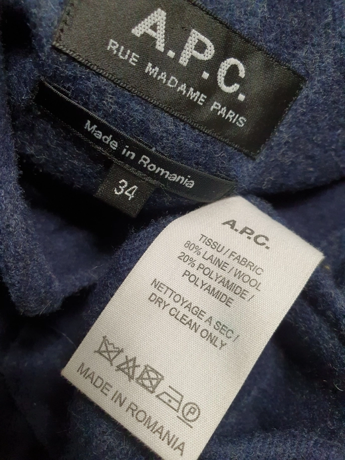 apc 아페쎄 체크 울 셔츠 셔켓 34 사이즈 a.p.c 정품 이미지