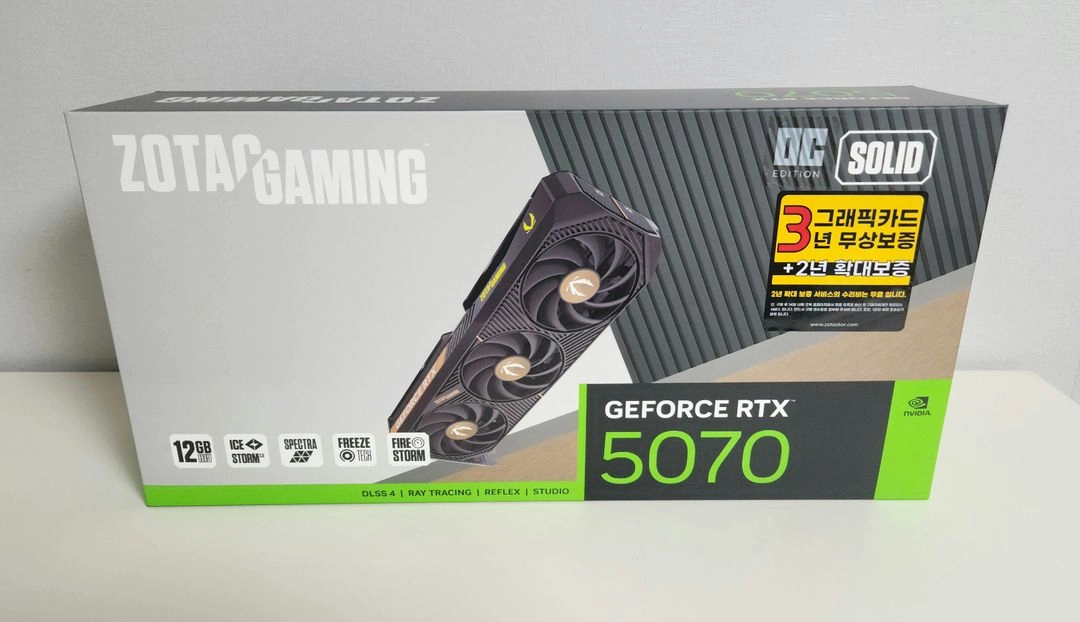 (미개봉) ZOTAC GAMING 지포스 RTX5070 D7 12GB 이미지
