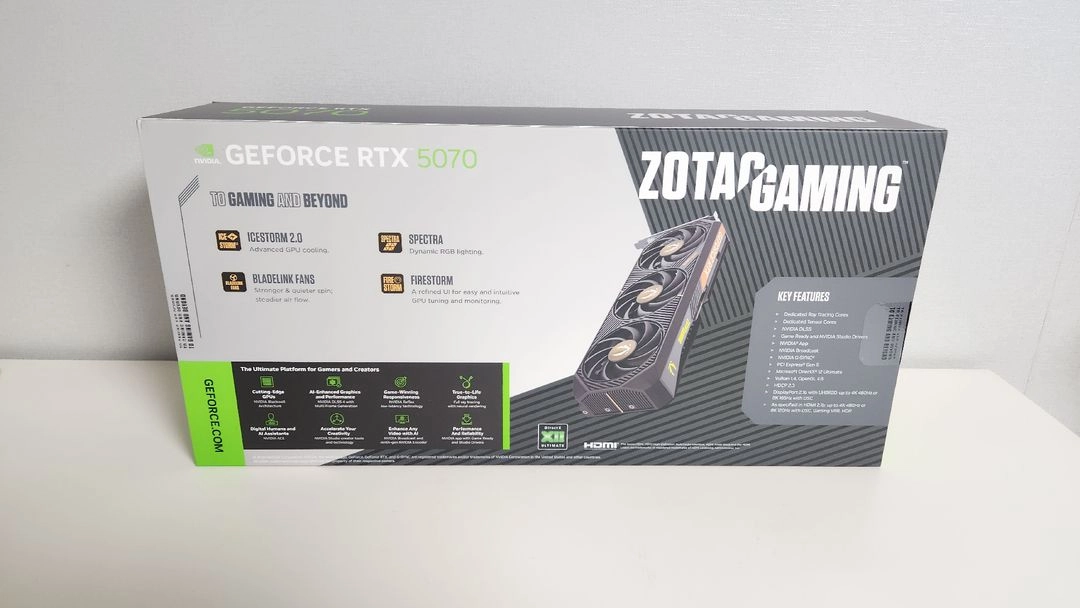 (미개봉) ZOTAC GAMING 지포스 RTX5070 D7 12GB 이미지