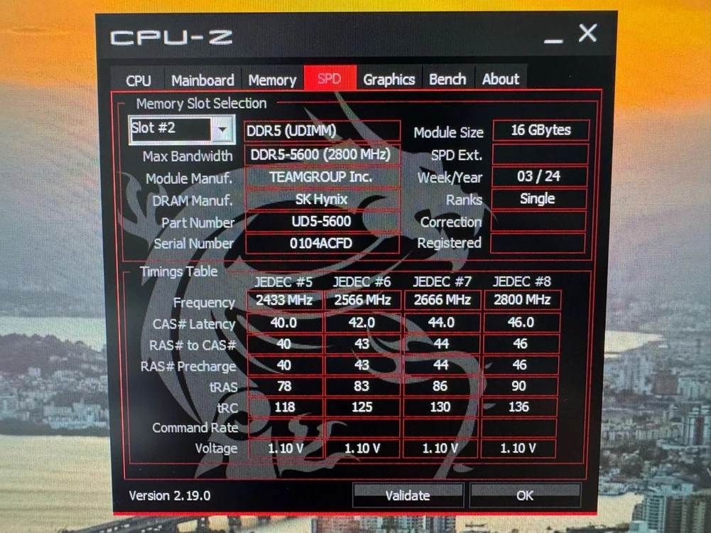 팀그룹(TeamGroup) DDR5-5600 CL46 32GB (16Gx2) 하이닉스 판매 이미지