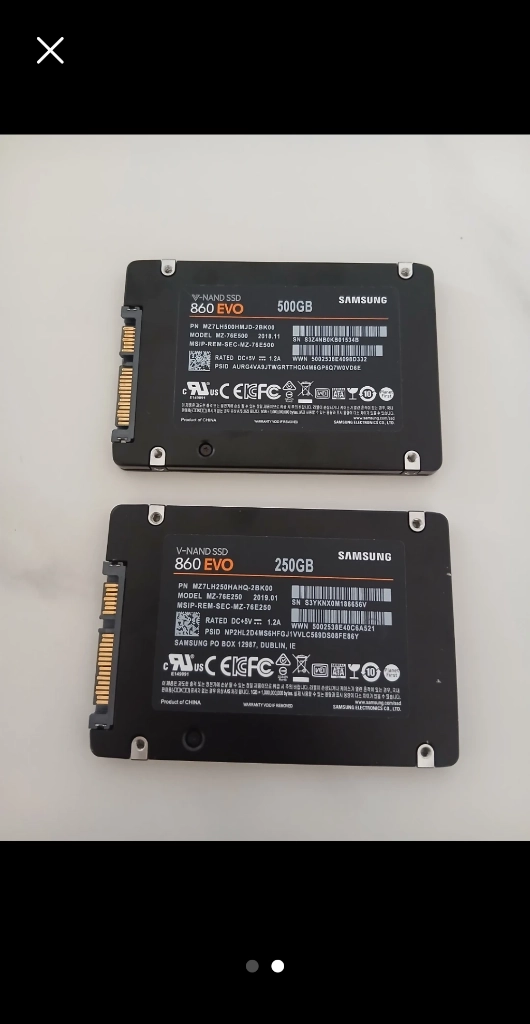 삼성 860 EVO SSD 500GB + 250GB 이미지