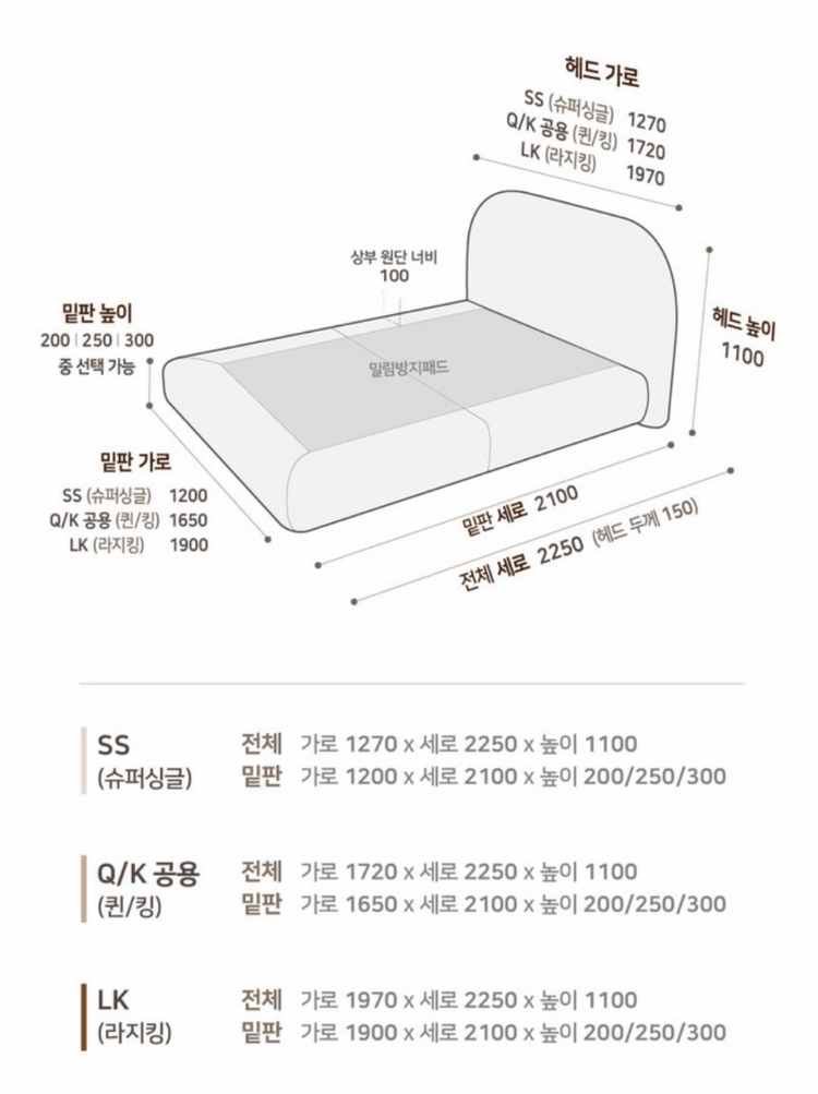 드모르 IHOP 패브릭 침대 프레임 LK 이미지