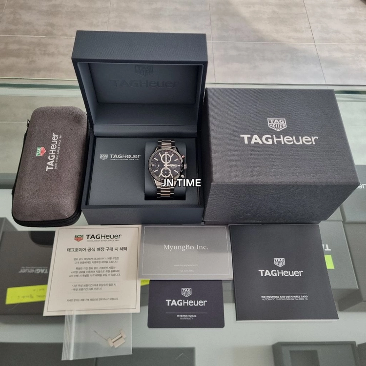 태그호이어 준신형 까레라 크로노그래프 41mm 검판 CBM2110(오버홀 완료) 이미지