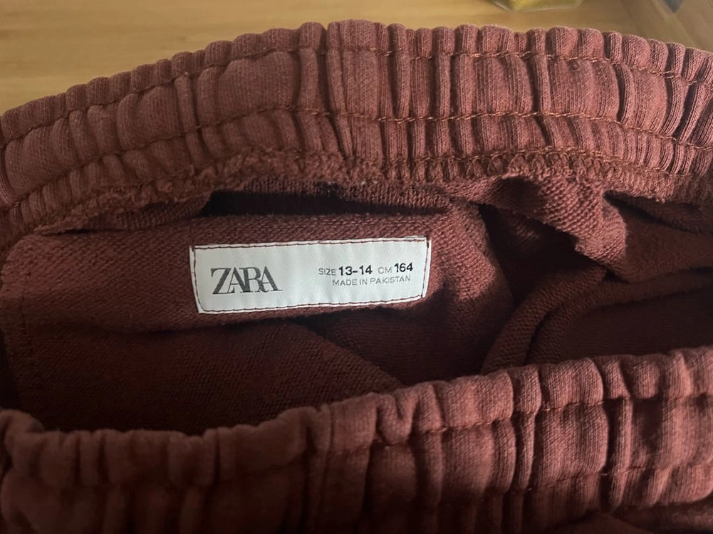 ZARA 브라운 조거 팬츠 12-14세 이미지