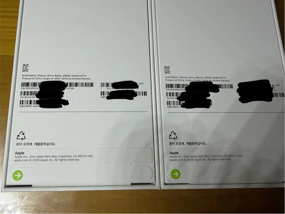 [자급제 미개봉] 아이폰18 pro 256gb 블랙, 글레이셔 이미지