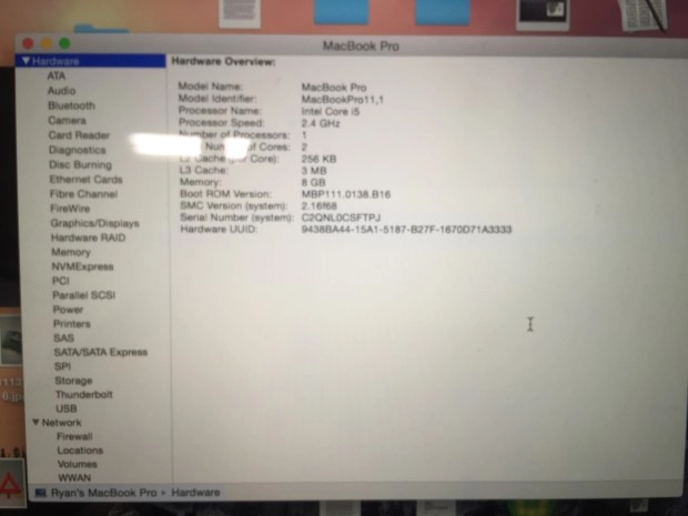 맥북프로 13인치 레티나 2014 mid i5 8GB 256GB 중고 판매 이미지