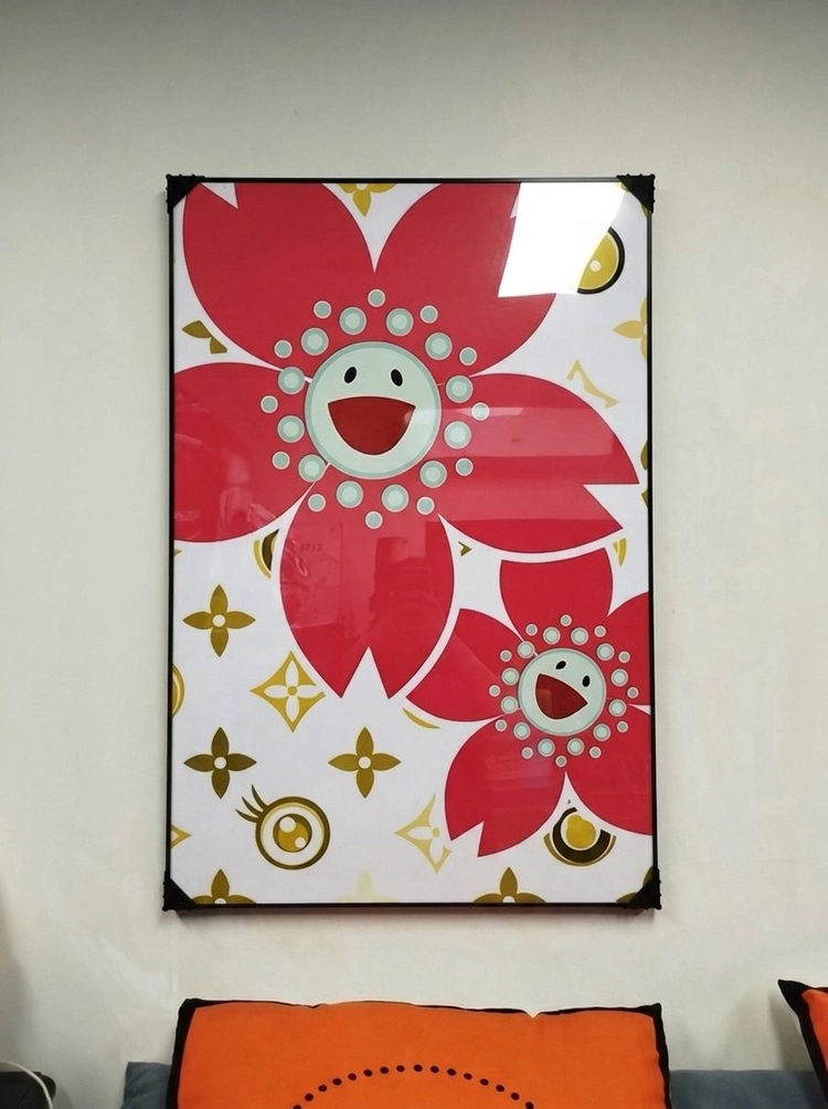 꽃 그림 카이카이키키 액자 팝아트 인테리어소품 꽃액자 대형그림액자 거실인테리어 아트포스터 캔버스액자 팝아트액자 이미지