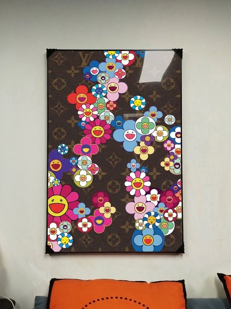꽃 그림 액자 팝아트 인테리어소품 꽃액자 대형그림액자 거실인테리어 아트포스터 캔버스액자 팝아트액자 카이카이키키 이미지