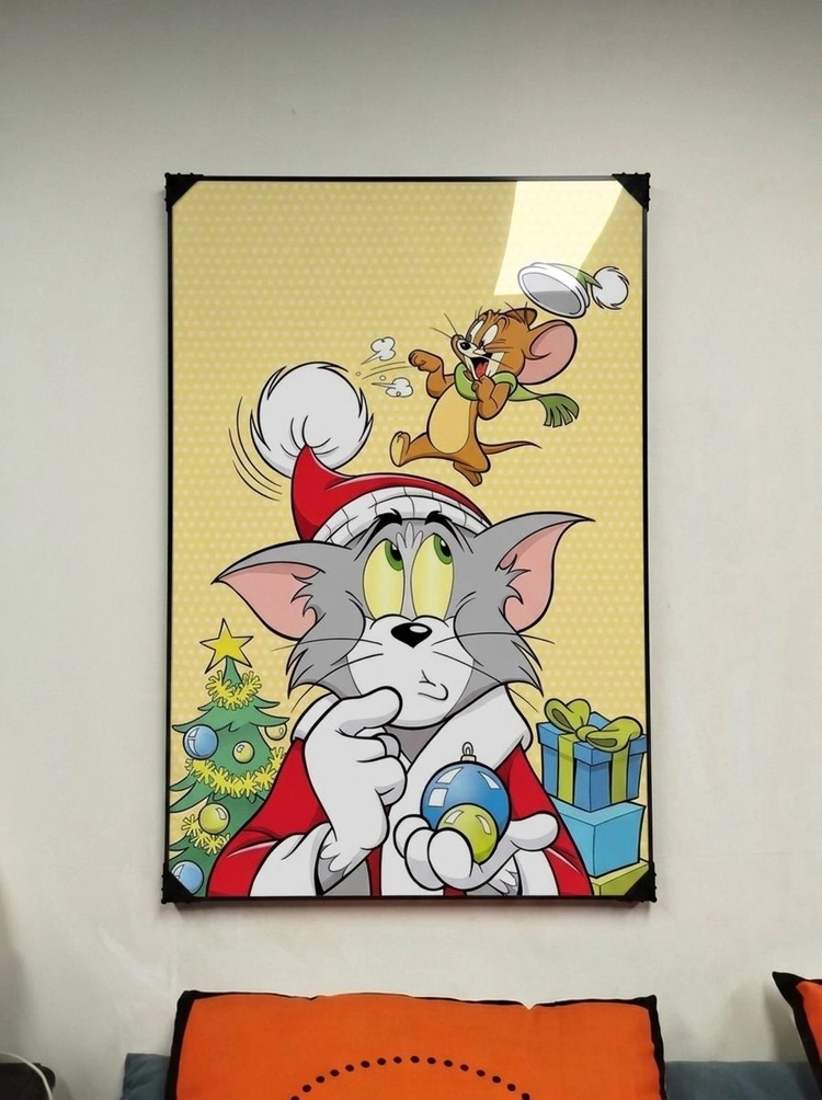 그림 액자 팝아트 인테리어소품 톰과제리 마우스액자 대형그림액자 거실인테리어 아트포스터 캔버스액자 팝아트액자 이미지