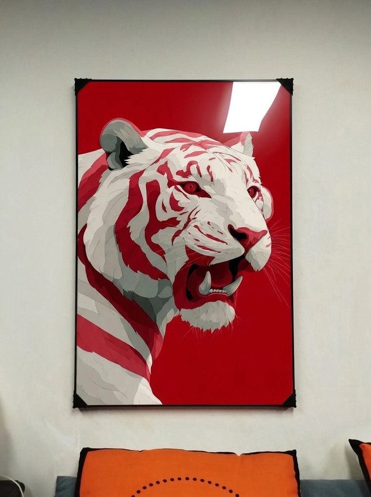 그림 액자 팝아트 인테리어소품 동물그림 동물액자 토끼와 호랑이 그림 대형그림액자 거실인테리어 호랑이그림 호랑이액자 이미지