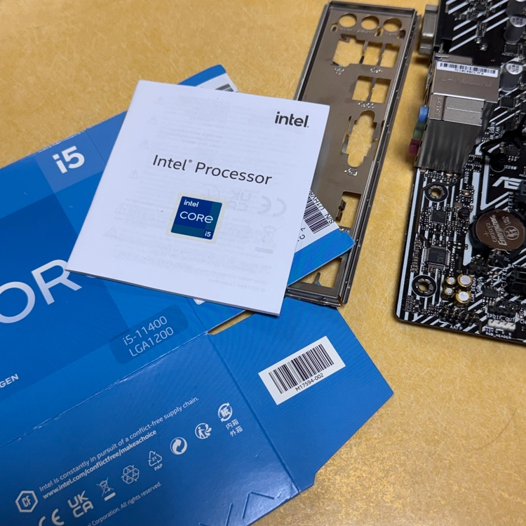 인텔 I5-11400 CPU ASUS H510m 메인보드 판매 이미지