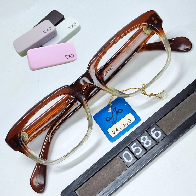 AG FRAME NO.727 안경테 48mm 뿔테 아세테이트 일본 빈티지 데드스톡 아메카지 레트로 클래식 앤틱 복고 이미지
