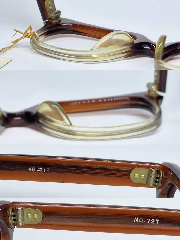 AG FRAME NO.727 안경테 48mm 뿔테 아세테이트 일본 빈티지 데드스톡 아메카지 레트로 클래식 앤틱 복고 이미지