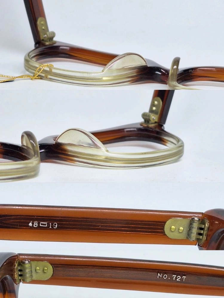 AG FRAME NO.727 안경테 48mm 뿔테 아세테이트 일본 빈티지 데드스톡 아메카지 레트로 클래식 앤틱 복고 이미지