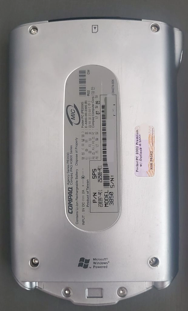 PDA COMPAQ IPAQ H3800 이미지