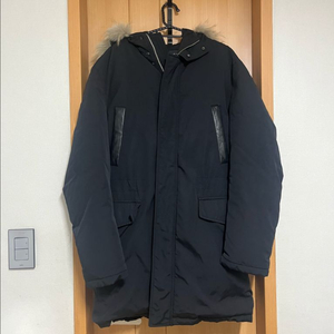 한섬 시스템옴므 패딩 다운 100 L 점퍼 가죽 롱패딩 남성 시스템 자켓 타임옴므 솔리드옴므 가죽 모피 이미지