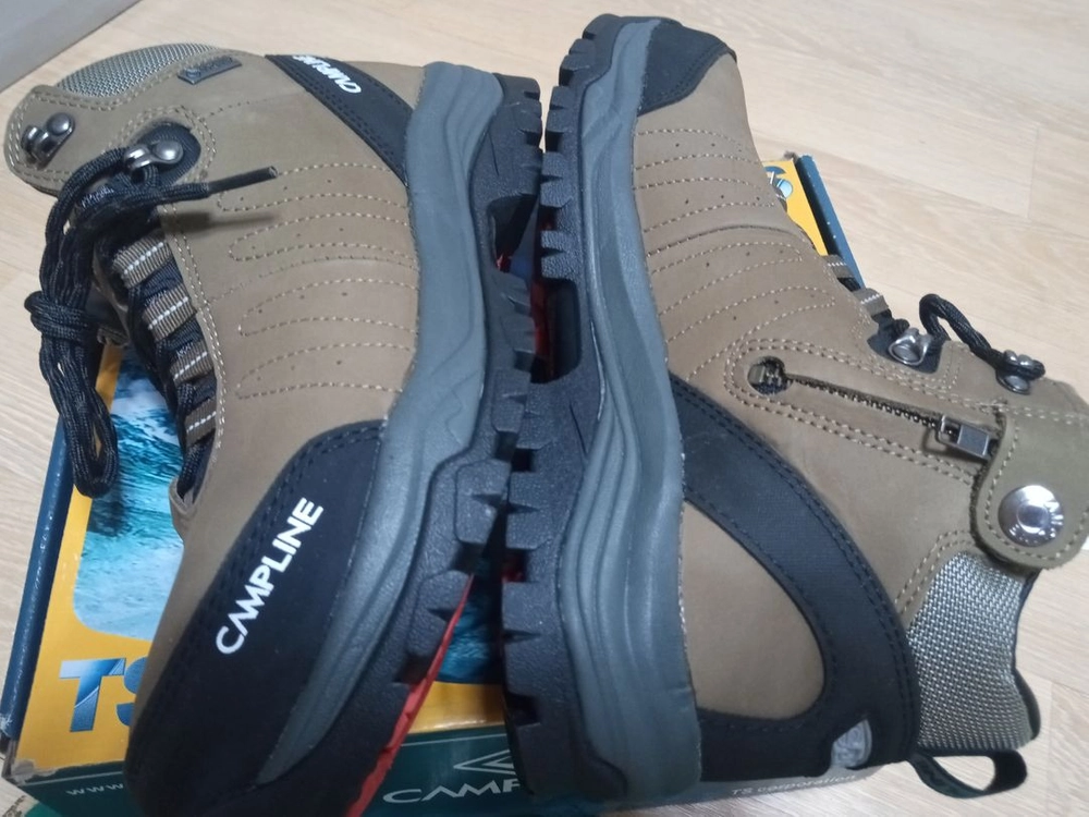 CP-G100 캠프라인 안전화 265 260 고어텍스 새제품 지퍼 이미지