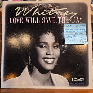 Whitney Houston.love will save the day.88.US.초반.12싱글.NM-/NM.민트급L 이미지