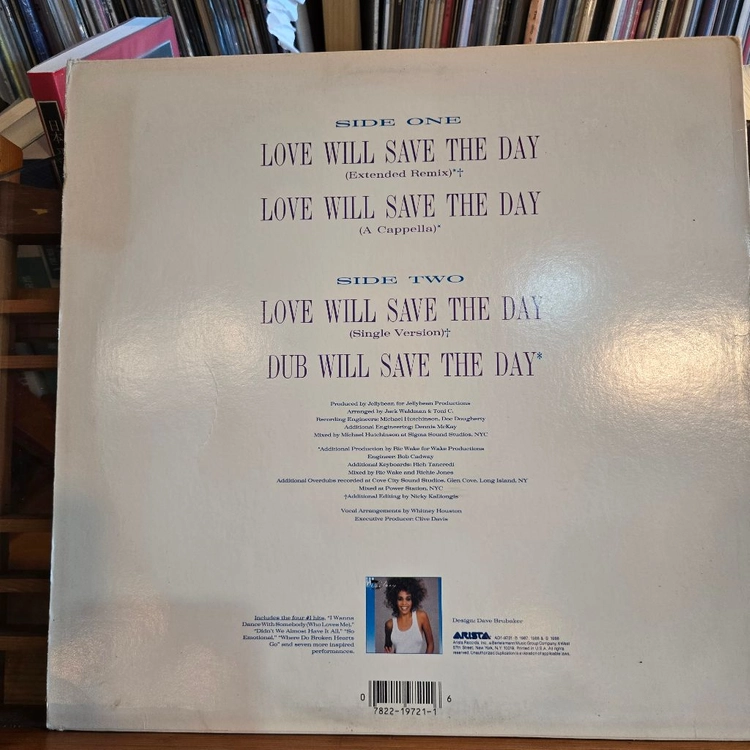 Whitney Houston.love will save the day.88.US.초반.12싱글.NM-/NM.민트급L 이미지