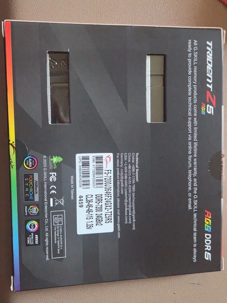 서린 정품 g.skill 지스킬 DDR5 7200 48gb 램 팝니다 이미지