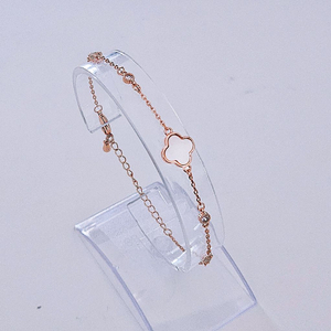 새상품,선물박스포장]화이트 고급 자개 클로버 팔찌/목걸이 귀걸이 반지 진주 샤넬 14k 18k 스와로브스키 루이비통 이미지