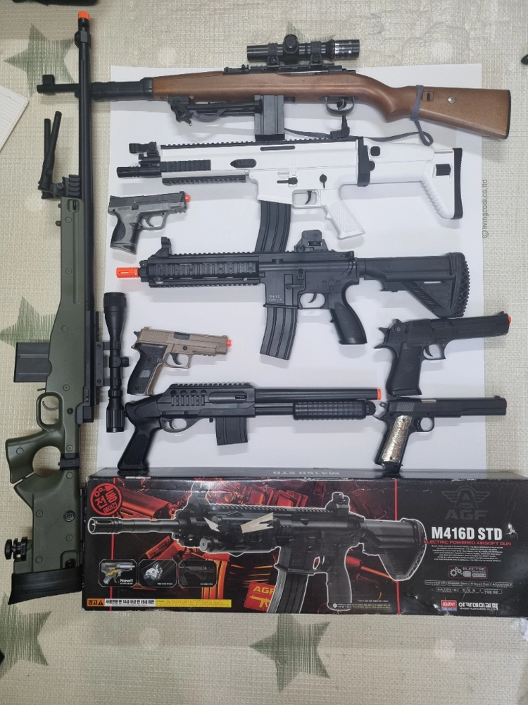 awm(애떱), kar98(카구팔), m416d 등 에어건 팝니다 - 안심되는 중고거래