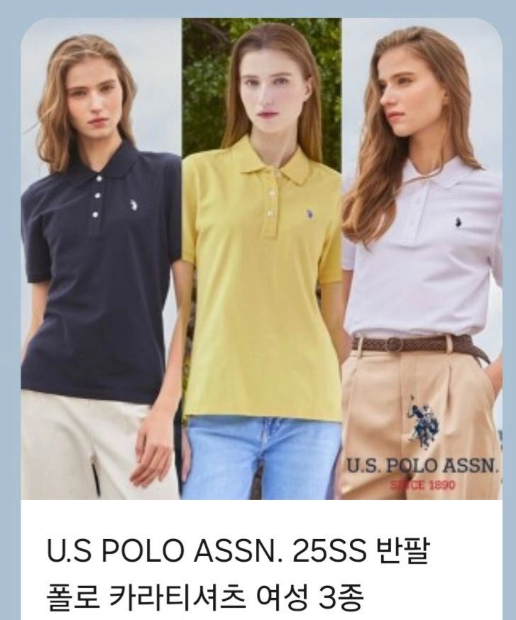 폴로티셔츠 3종 세트 이미지