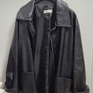 틸아이다이 Faux leather pocketjacket_Black 이미지