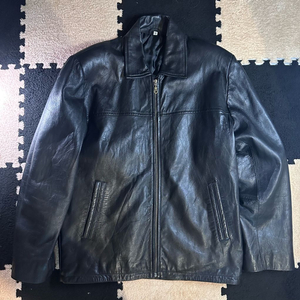 [빈티지/리얼레더] 팔콘(FALCON) 리얼 가죽 집업 자켓 블랙 M (Genuine Leather) 이미지