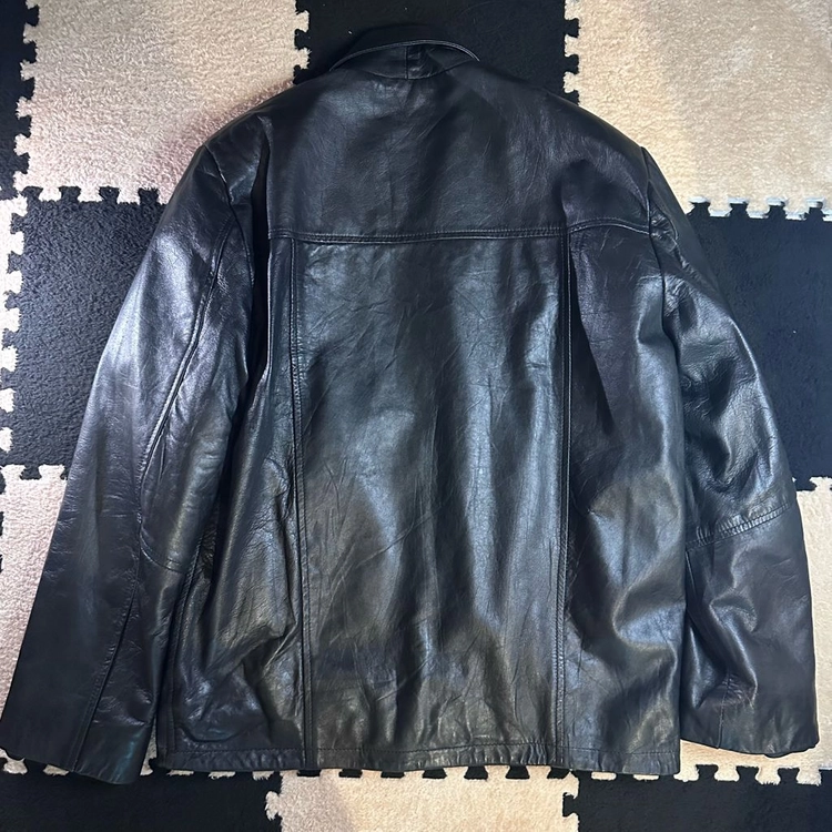 [빈티지/리얼레더] 팔콘(FALCON) 리얼 가죽 집업 자켓 블랙 M (Genuine Leather) 이미지