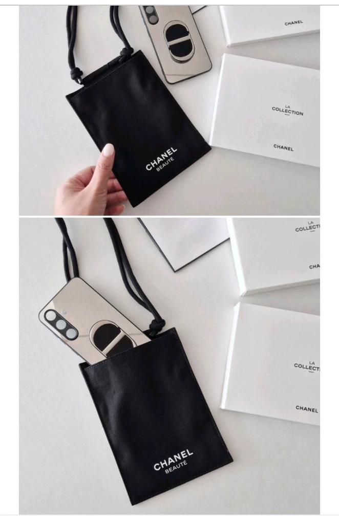 샤넬 여권 케이스 끈조절 크로스 가능한 파우치케이스 이미지