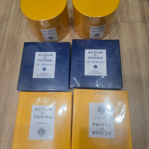 (새상품) 아쿠아 디 파르마 케이스(옐로우)+ 리필(본조르노, 미르토) 팝니다. 이미지
